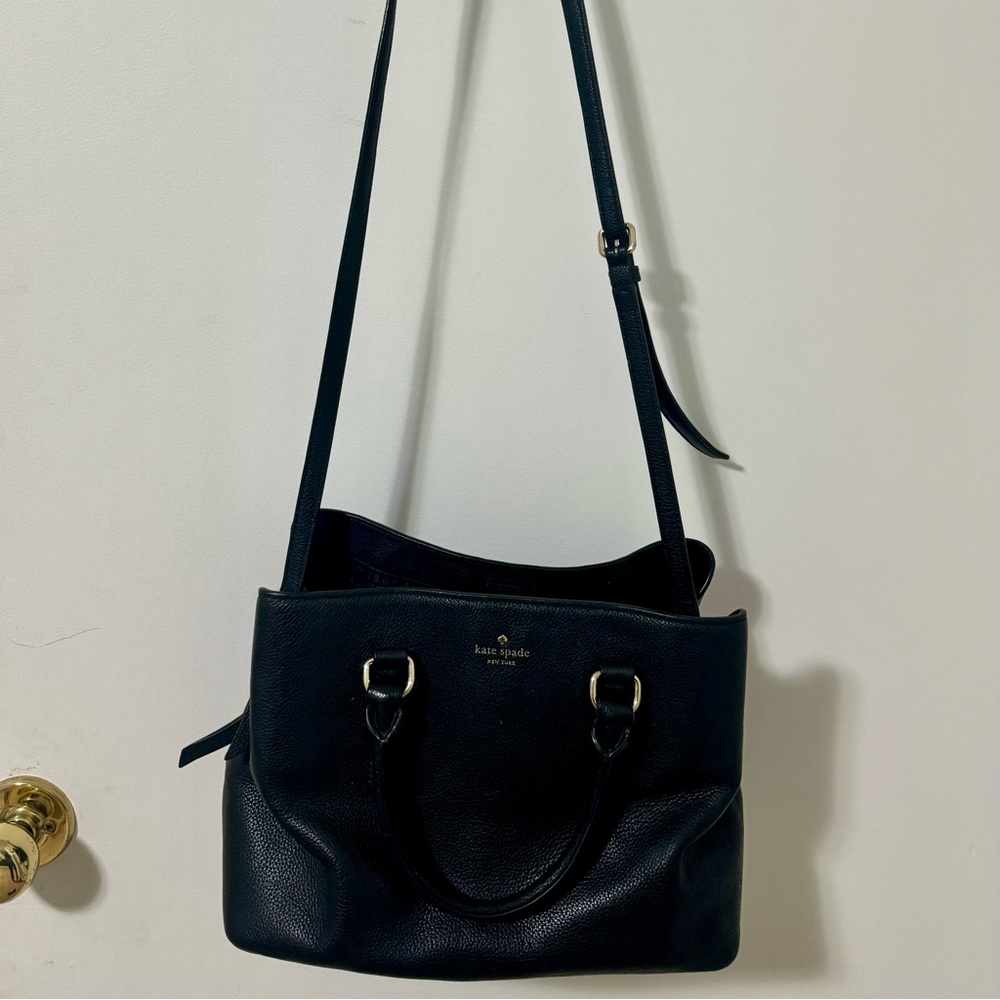 Kate Spade Black Leather Satchel - Picture 2 of 4